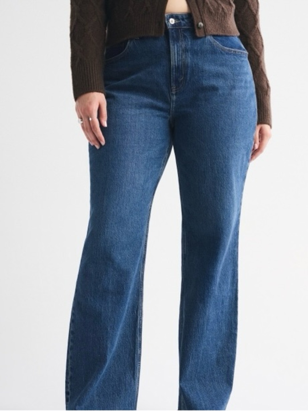 Abercrombie & Fitch| Curve Love ‘The Mom’ Dark Blue Denim High Rise Jeans Sz 33